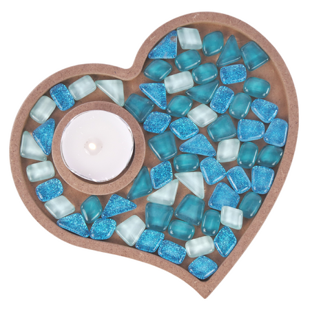 Zestaw Kreatywny Szklana Mozaika Świecznik W Kształcie Serca Mega Akcesoria MA1011