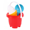 ZESTAW DO PIASKU W OKRĄGŁYM WIADERKU FOREMKA W KSZTAŁCIE LODA ŁYŻKA 7068