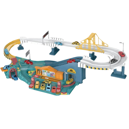 Zestaw Interaktywny Tor Wyścigowy Parking Samochody Światło Dźwięk
