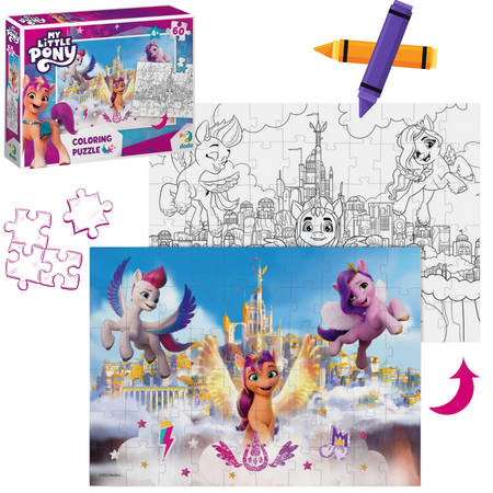 Puzzle 2w1 My Little Pony Mega Zestaw Układanka I Kolorowanka W Jednym