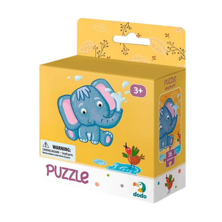 Puzzle "Słonik" 16 Elementów Układanka Edukacyjna Dla Dzieci Zestaw Słoń 300162