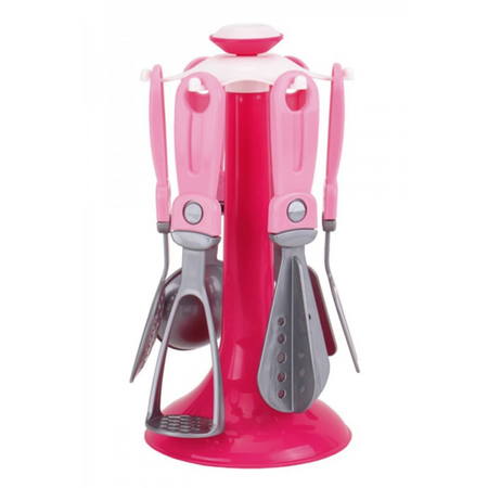 ZESTAW KUCHENNY PRZYBORY KUCHENNE NARZĘDZIA NA STOJAKU ŁOPATKA TŁUCZEK 6726