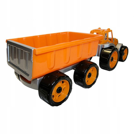 DUZY TRAKTOR CIĄGNIK Z PRZYCZEPĄ PAKA MASZYNA 54cm 3442