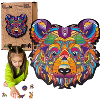 PUZZLE DREWNIANE UKŁADANKA MIŚ MISIU NIEDŹWIEDŹ  PuA4-0127