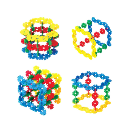 Klocki Konstrukcyjne Śnieżynki Edukacyjne Kwiatki Dla Dzieci 248 ele
