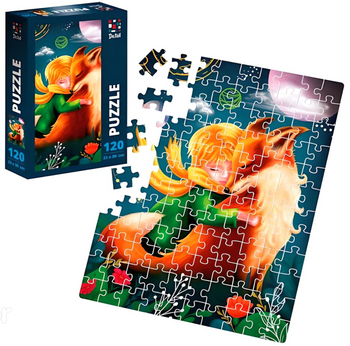 Puzzle Chłopiec i Lis Układanka Dla Dorosłych Dzieci 120 Elementów Plakat  DT100-10