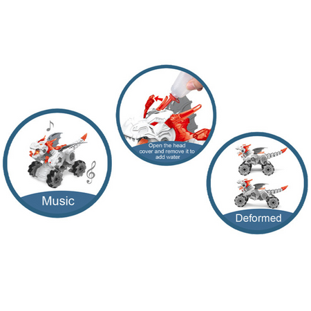 DINOZAUR SMOK ZDALNIE STEROWANY ŚWIATŁO DŻWIĘK RYCZY JEŻDZI PARA DYM DUŻY