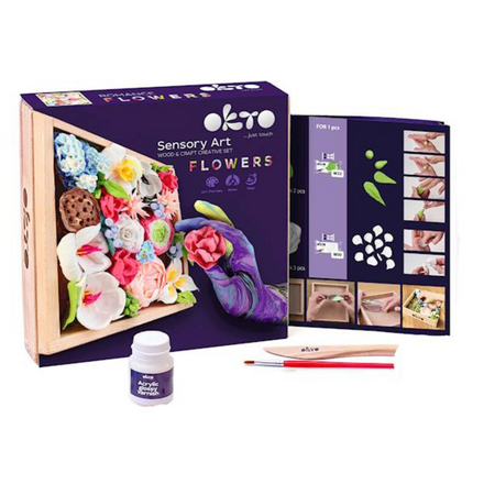OKTO ZESTAW KREATYWNY ZRÓB WŁASNE KWIATY KWIETNIK "ROMANS" DIY CIASTOLINA 10014