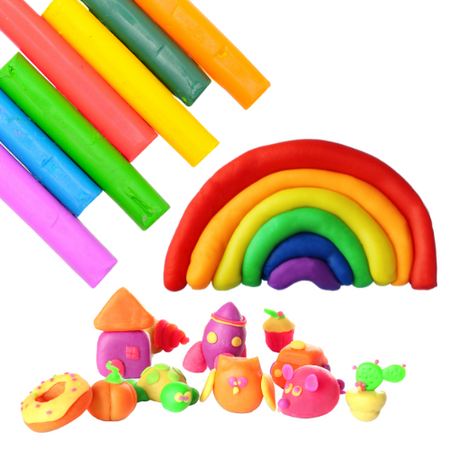 Plastelina Ciastolina Zestaw Do Tworzenia Modelowania 12 Kolorów Dla Dziec 70137