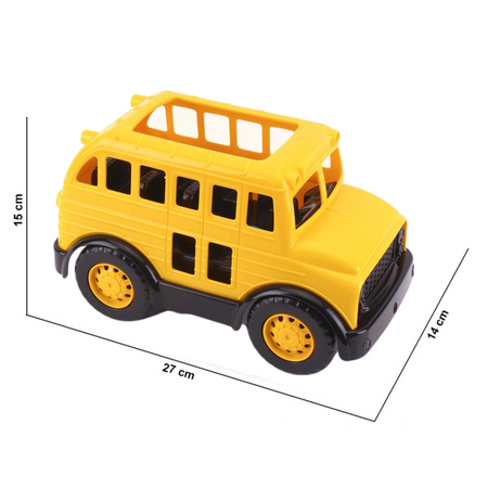 AUTOBUS SZKOLNY ŻÓŁTY POJAZD REALISTYCZNE ELEMENTY OTWARTA KLAPA SZKOŁA 7136