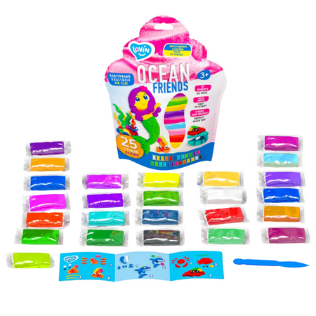 Zestaw Kreatywny Plastelina Ciastolina Kolorowa Masa Plastyczna Nożyk 70159