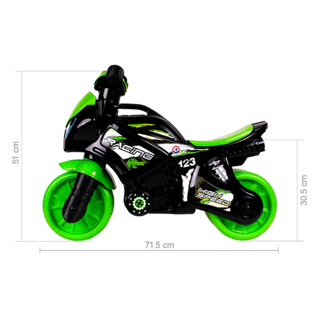 MOTOCYKL JEŹDZIK ROWEREK BIEGOWY EFEKTY DŹWIĘKOWE SZEROKIE KOŁA NAKLEJKI 6474