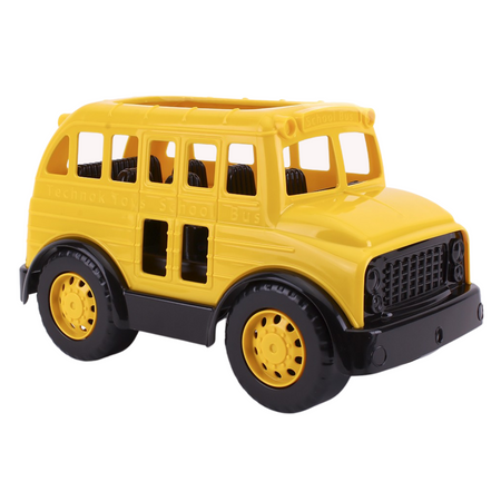 AUTOBUS SZKOLNY ŻÓŁTY POJAZD REALISTYCZNE ELEMENTY OTWARTA KLAPA SZKOŁA 7136