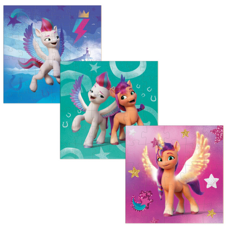PUZZLE 3w1 "MY LITTLE PONY" 3 UKŁADANKI W JEDNYM KOLOROWE UKŁADANKI