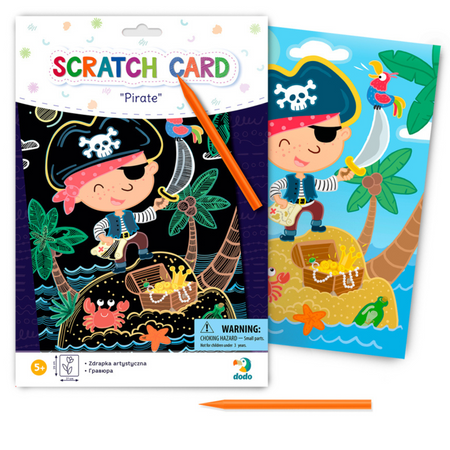 ZDRAPKA ARTYSTYCZNA ”PIRAT” MALOWANIE METODĄ SCRATCH DLA NAJMŁODSZYCH