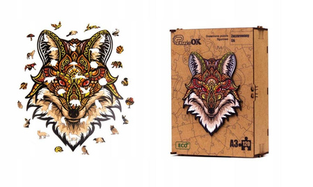 PUZZLE DREWNIANE UKŁADANKA ZACZAROWANY LIS LISEK  PuA3-00727
