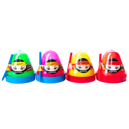 Antystresowy Slime Ninja Neon z Brokatem Aromaty Glutek Ze Słomką 100g 80063