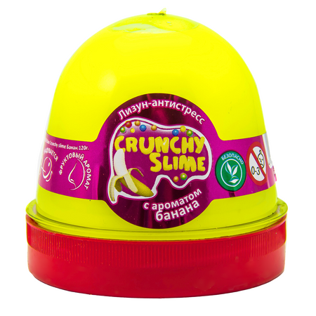 Crunchy Slime Zapachowy Glutek Antystresowy Masa Sensoryczna Banan 120g 80089