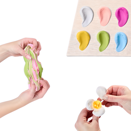 OKTO ZESTAW KREATYWNY ZRÓB WŁASNE KWIATY KWIETNIK "ROMANS" DIY CIASTOLINA 10014