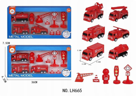 Zestaw metalowych samochodów LH665