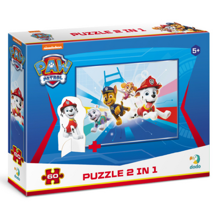 PUZZLE "PSI PATROL" Z FIGURKĄ 60 ELEMENTÓW KOLOROWA UKŁADANKA DLA DZIECI