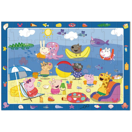 Puzzle obserwacyjne "Świnka Peppa - Wakacje" Układanka 50 Elementów Morze 200473