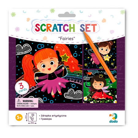 ZDRAPKA ARTYSTYCZNA ”WRÓŻKI” MALOWANIE METODĄ SCRATCH DLA NAJMŁODSZYCH