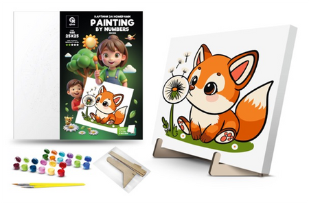Malowanie po numerach 25*25 "Fox"