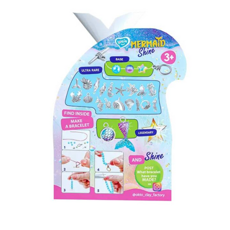 Zestaw Bransoletka Zawieszki Koraliki Slime Glutek Plastyczny Syrenka 250ml 80131