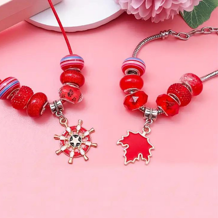 Zestaw Do Robienia Bransoletek Naszyjników Kreatywny Dla Dzieci Charms DIY
