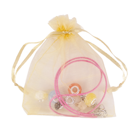 Zestaw Do Tworzenia Naszyjnika Koraliki Rzemyk Charms Pudełko Torebka DIY