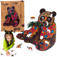 PUZZLE DREWNIANE UKŁADANKA KUNG FU PANDA MIŚ KOLOR  PuA3-01211