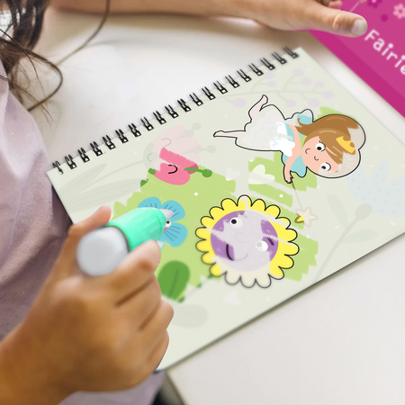 MALOWANIE MARKEREM WODNYM KOLOROWANKA "WRÓŻKI" ZESTAW DLA NAJMŁODSZYCH 300312