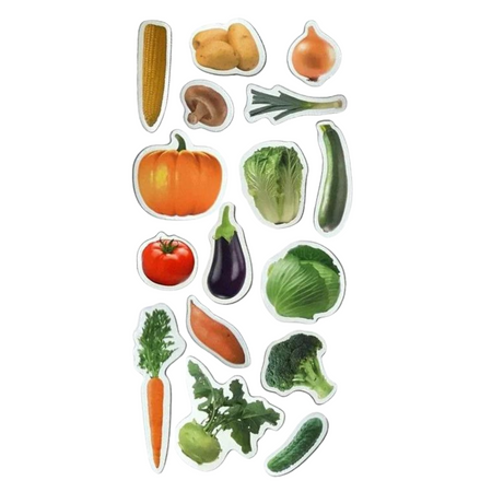 ZESTAW MAGNESÓW WARZYWA ZDROWE ODŻYWIANIE JASNE KOLORY JEDZENIE MV 6032-12