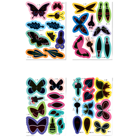 Zestaw DIY Motylki Dla Dzieci Rysowanie Scratch Wydrapywanka Zdrapywanka