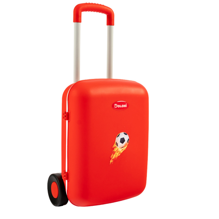 Walizka Dziecięca Czerwona Solidne Wytrzymałe 2 Kółka Wygodna Rączka Lekka 01520/01