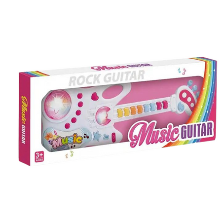 Gitara Interaktywna Dla Dzieci Instrument Muzyczny Melodie Dźwięk Światło