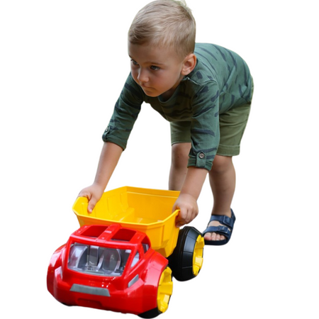 WYWROTKA POJAZD BUDOWLANY OBROTOWA KABINA POJEMNA PRZYCZEPA JASNE KOLORY 4852