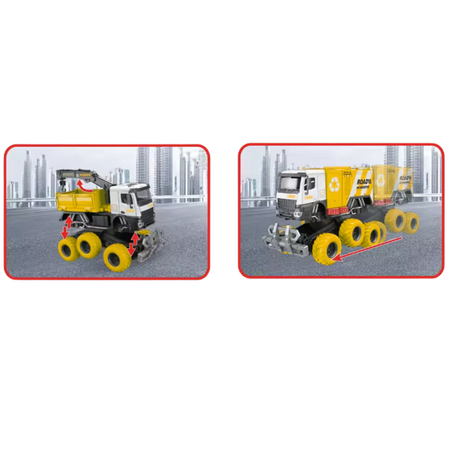 Pojazd Budowalny Wywrotka Ciężarówka Wielofunkcyjna 6 -Kołowiec Ruchomy Hak