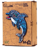 PUZZLE DREWNIANE UKŁADANKA DELFIN MORSKI RYBA RYBK  PuA4-00702