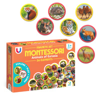 Zestaw kreatywny Dodo Montessori Zestaw magnesów Montessori "Zwierzęta na kontynentach: Eurazja" 200285