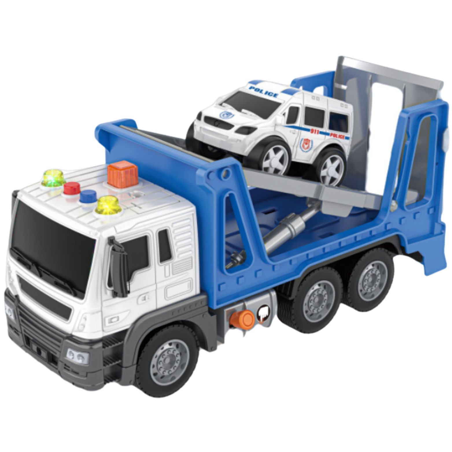 Interaktywna Ciężarówka Z Hakiem I Lawetą Światła Dźwięki Ruchome Elementy