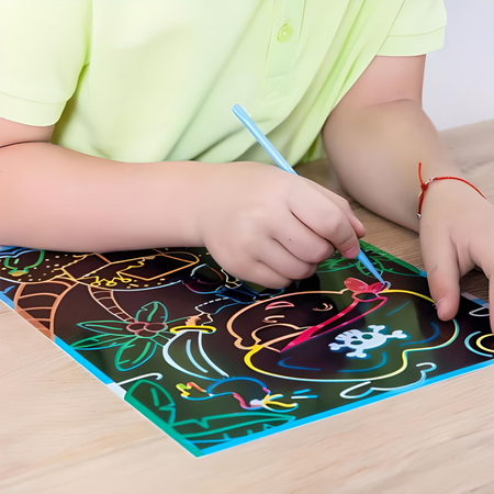 ZDRAPKA ARTYSTYCZNA ”PIRAT” MALOWANIE METODĄ SCRATCH DLA NAJMŁODSZYCH