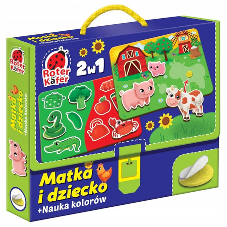 GRA EDUKACYJNA MAMA I DZIECKO ZWIERZĄTKA NA FARMIE NAUKA ROTER KAFER