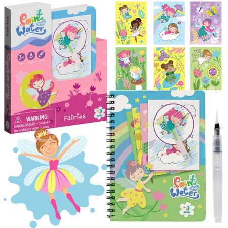 MALOWANIE MARKEREM WODNYM KOLOROWANKA "WRÓŻKI" ZESTAW DLA NAJMŁODSZYCH 300312