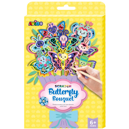 Zestaw DIY Motylki Dla Dzieci Rysowanie Scratch Wydrapywanka Zdrapywanka