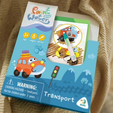 MALOWANIE MARKEREM WODNYM KOLOROWANKA "TRANSPORT" ZESTAW DLA NAJMŁODSZYCH 300309