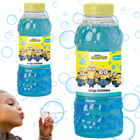 Płyn Do Tworzenia Baniek Mydlanych Minionki Zestaw Dla Dzieci 450 ml 200425