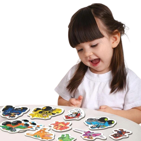 ZESTAW MAGNESÓW PSI PATROL DINO PAW PATROL PIESKI UKŁADANKA DINOZAURY  ML4034-05