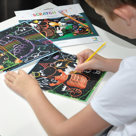 Zdrapka Artystyczna "Smoki" Wydrapywanka Metoda Scratch Dla Dzieci Obrazki 300215